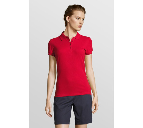 Рубашка поло женская People 210, красная