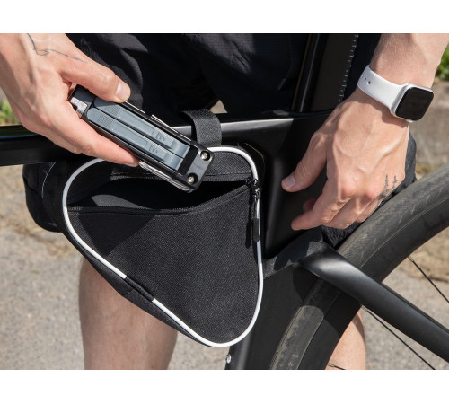 Велосумка на раму BikeLine Mini, черная с белым