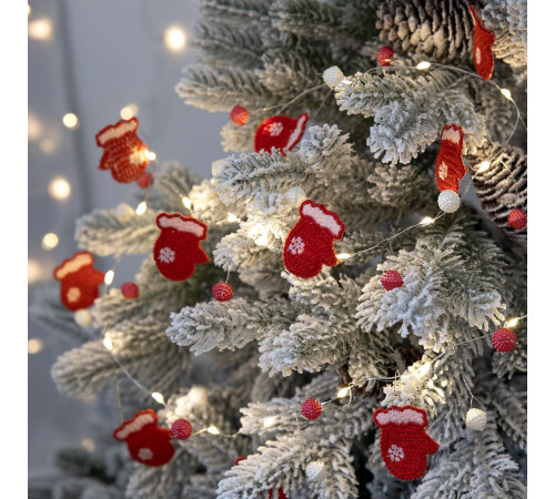 Гирлянда Merry Mittens, красная