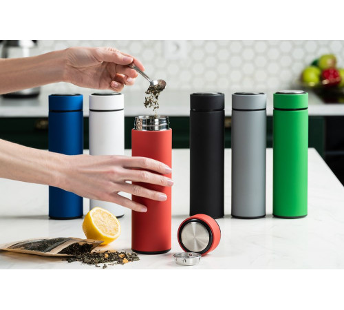 Термос с ситечком Percola, черный