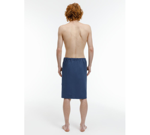 Килт вафельный мужской Onsen, темно-синий, единый размер