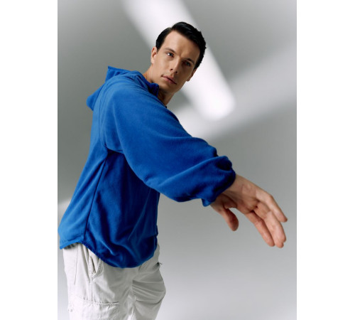 Анорак флисовый унисекс Fliska, ярко-синий