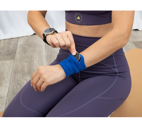 Напульсник с карманом Fiksu, синий