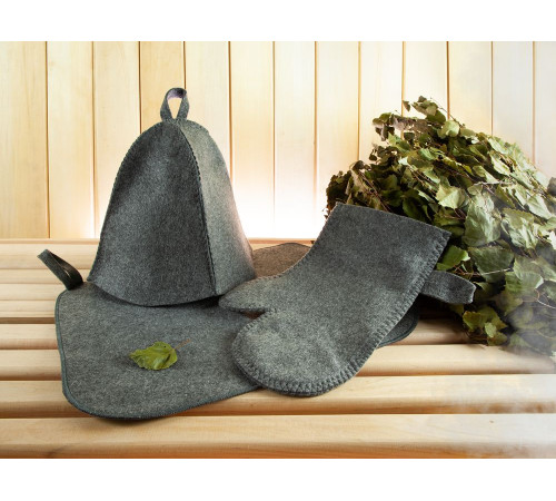 Банная рукавица Heat Off, серая