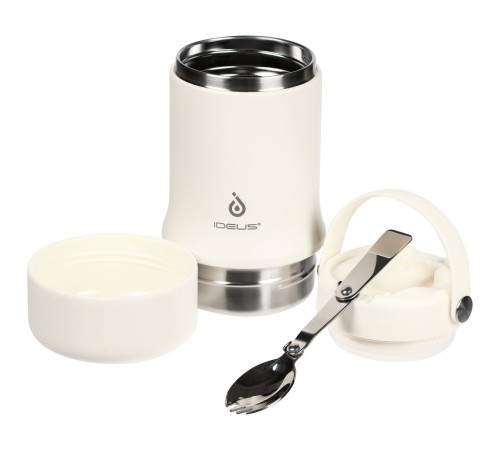 Термос для еды Tabenodo, белый (молочный)