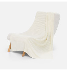 Плед Tressa, белый (молочный)