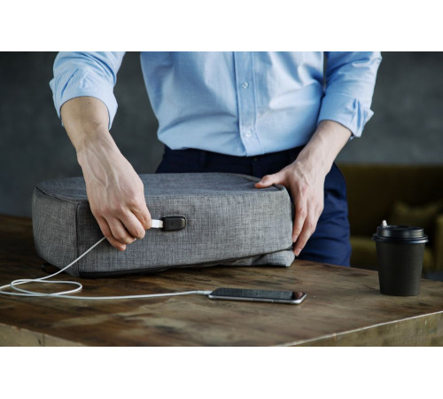 Рюкзак с потайным карманом inGreed, серый