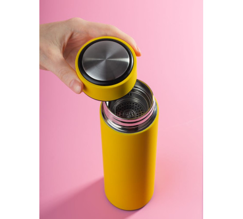 Термос с ситечком Percola, желтый