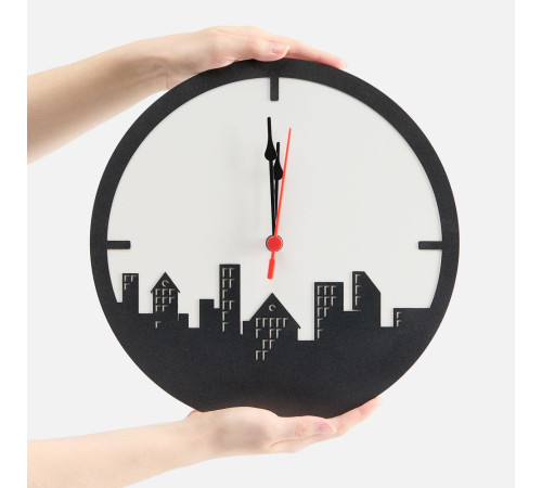 Часы «Города», черные
