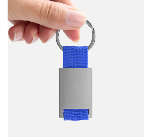 Брелок Inlet с тканевой вставкой, синий