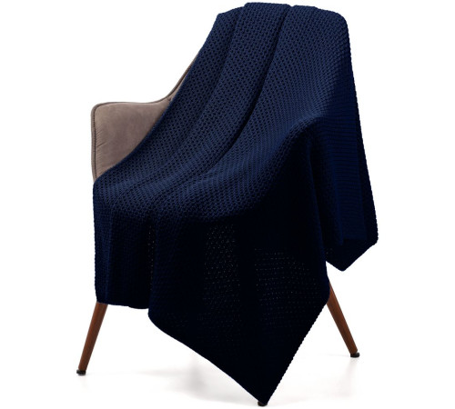 Плед Serenita, темно-синий (сапфир)