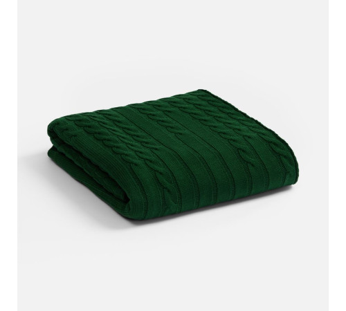 Плед Tressa, темно-зеленый