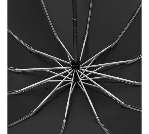 Зонт обратного сложения inLoop с ручкой-карабином, черный