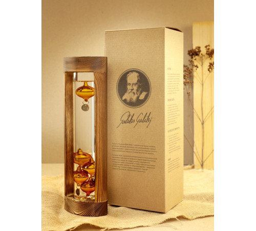 Термометр «Галилео» в деревянном корпусе, неокрашенный