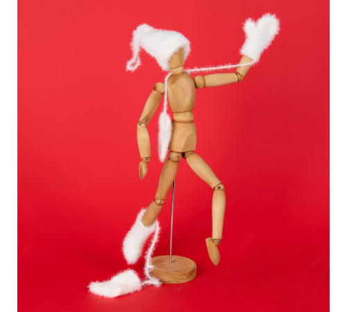 Подвеска на елку «Вьюжка», носочки, белая