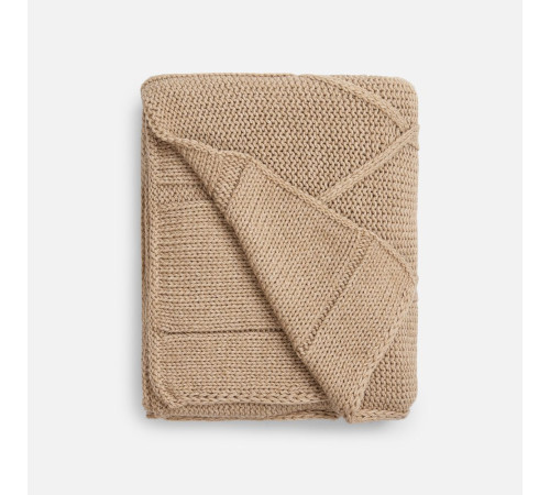 Плед Curve Verve, бежевый меланж