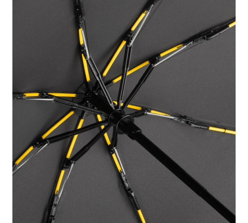 Зонт складной AOC Mini с цветными спицами, желтый