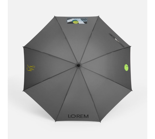 Зонт-трость Simple Golf, серый