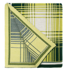 Плед Duotone, зеленый с белым