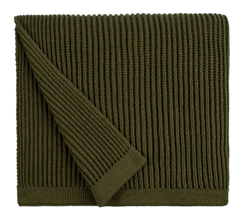 Плед Shirr, зеленый (оливковый)