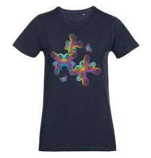 Футболка женская Butterflies, темно-синяя