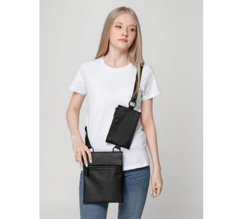 Сумка через плечо ringLink с отстегивающимся органайзером, черная