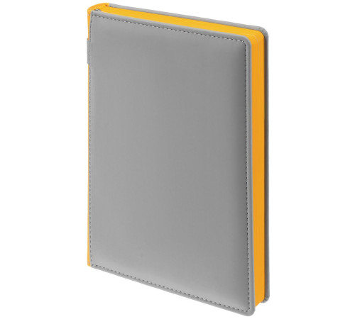 Ежедневник Spain Shall на заказ, недатированный, серый с желтым