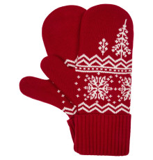 Варежки Elnik, красные с молочно-белым