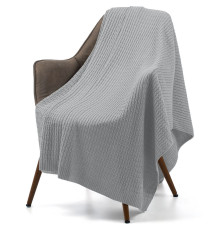 Плед Slumberland, серебристо-серый меланж