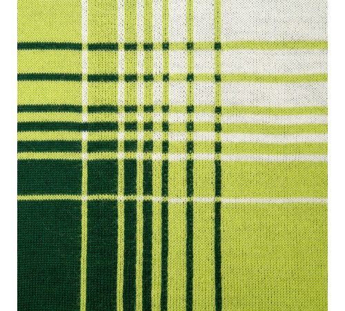 Плед Duotone, зеленый с белым