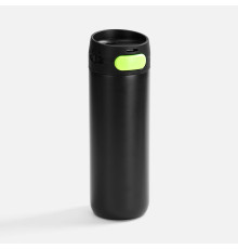 Термостакан X1 с цветной кнопкой, черный с желтым