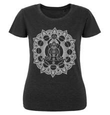 Футболка женская Chakraday, черный меланж