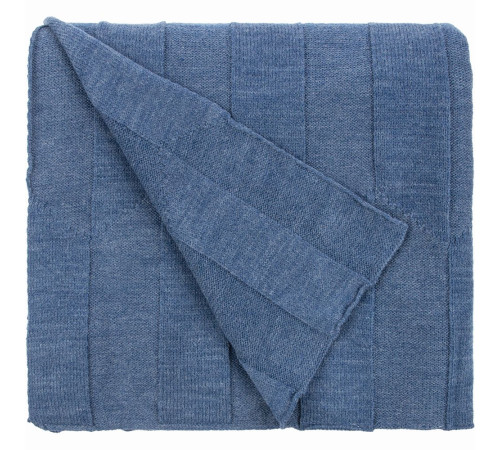 Плед Rombus, синий меланж (джинс)