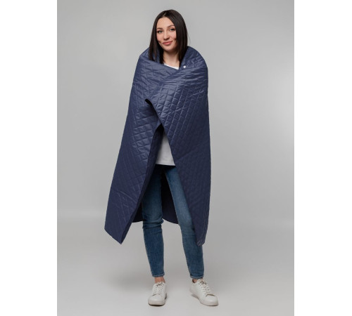 Плед-пончо для пикника SnapCoat, синий