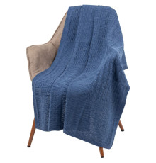 Плед Snippet, синий меланж (джинс)