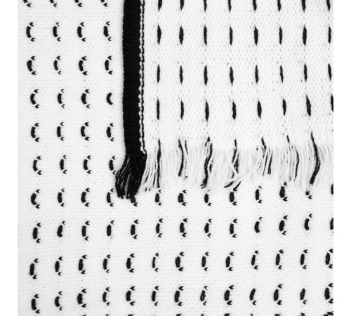 Плед Fringy, белый с черным