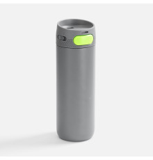 Термостакан X1 с цветной кнопкой, серый с желтым