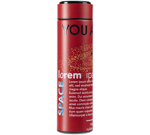 Смарт-бутылка с заменяемой батарейкой Long Therm, красная