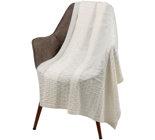 Плед Snippet, молочно-белый