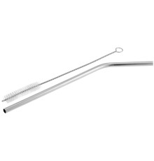 Набор Mellow, с изогнутой трубочкой, серебристый