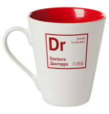 Кружка «Разделение труда. Докторро», белая с красным