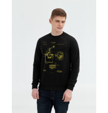 Свитшот Old Patents. Coffee Mill, черный