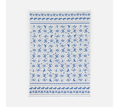 Плед Holidale, синий с молочным