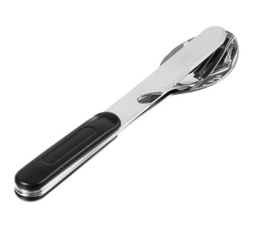 Набор походных столовых приборов Campsite, черный