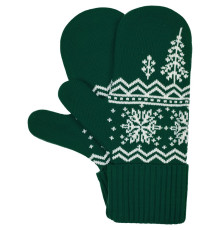 Варежки Elnik, зеленые с молочно-белым