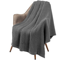 Плед Shirr, серый меланж