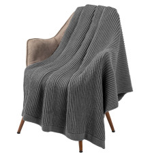 Плед Shirr, серый меланж