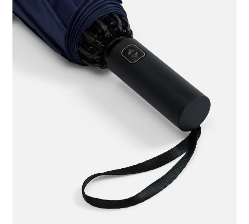 Зонт обратного сложения twoGether с двойным куполом, темно-синий