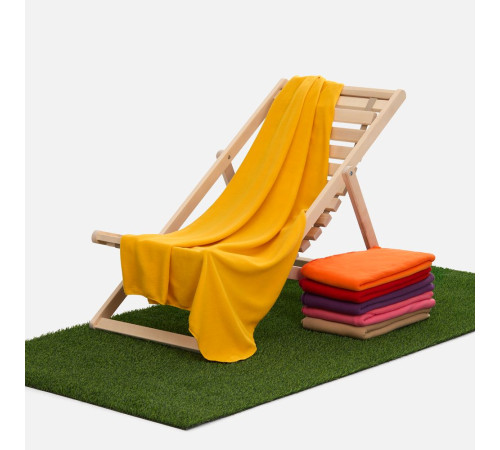 Флисовый плед Warm&Peace, желтый