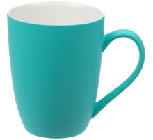 Кружка Good Morning с покрытием софт-тач, ver.2, бирюзовая